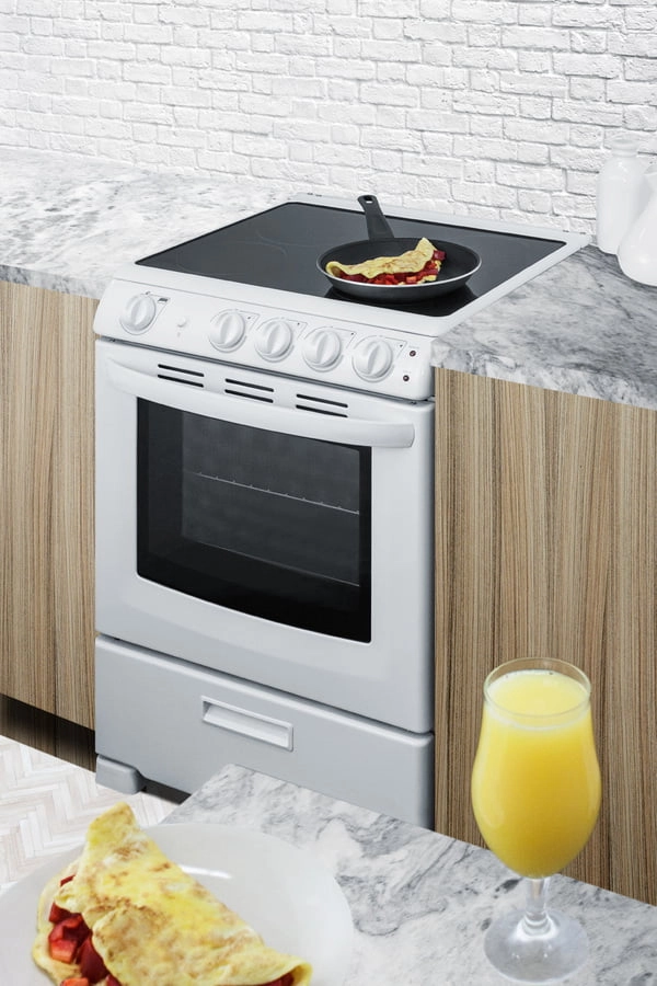 Summit REX2421WRT 24" Wide Electric Smooth-Top Range