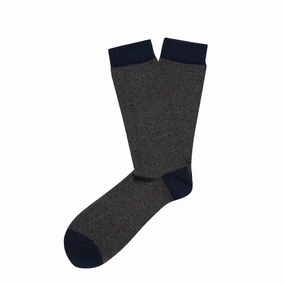 MustHave Deals Sunspel Organic Cotton Socks Navy / Caper Twist