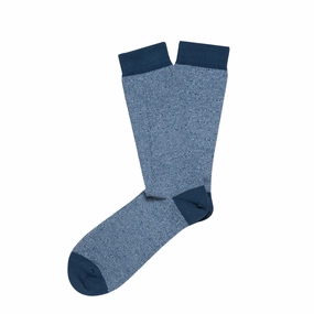 Sunspel Organic Cotton Socks Teal / Storm Blue Twist Special Savings Today Flash Deal Alert