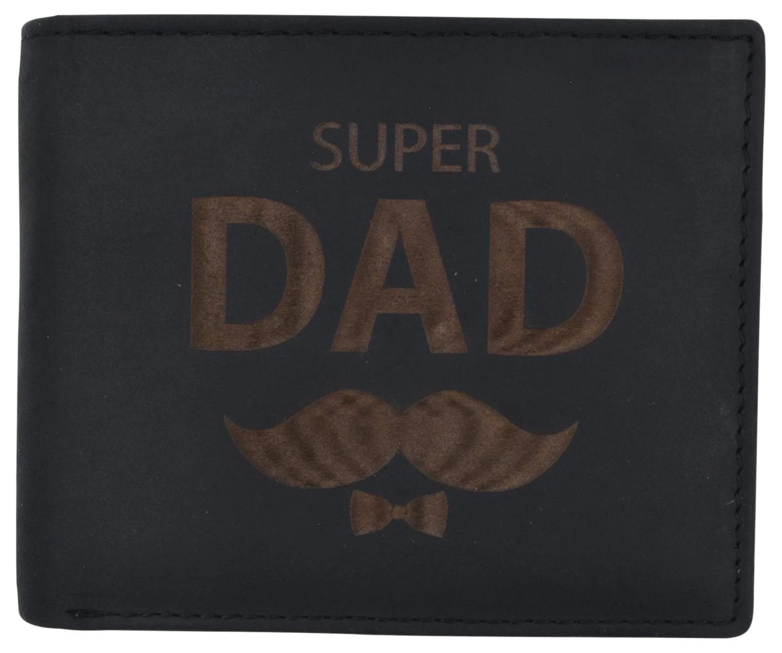 Super Dad Mens Rfid Blocking Leather Bifold Wallet Father'S Day Gift Online Exclusive Savings