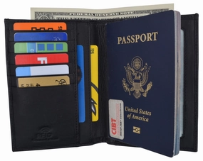 New Leather Travel Passport Holder Wallet For Men And Women Unisex Rfid Blocking Dont Miss This Offer