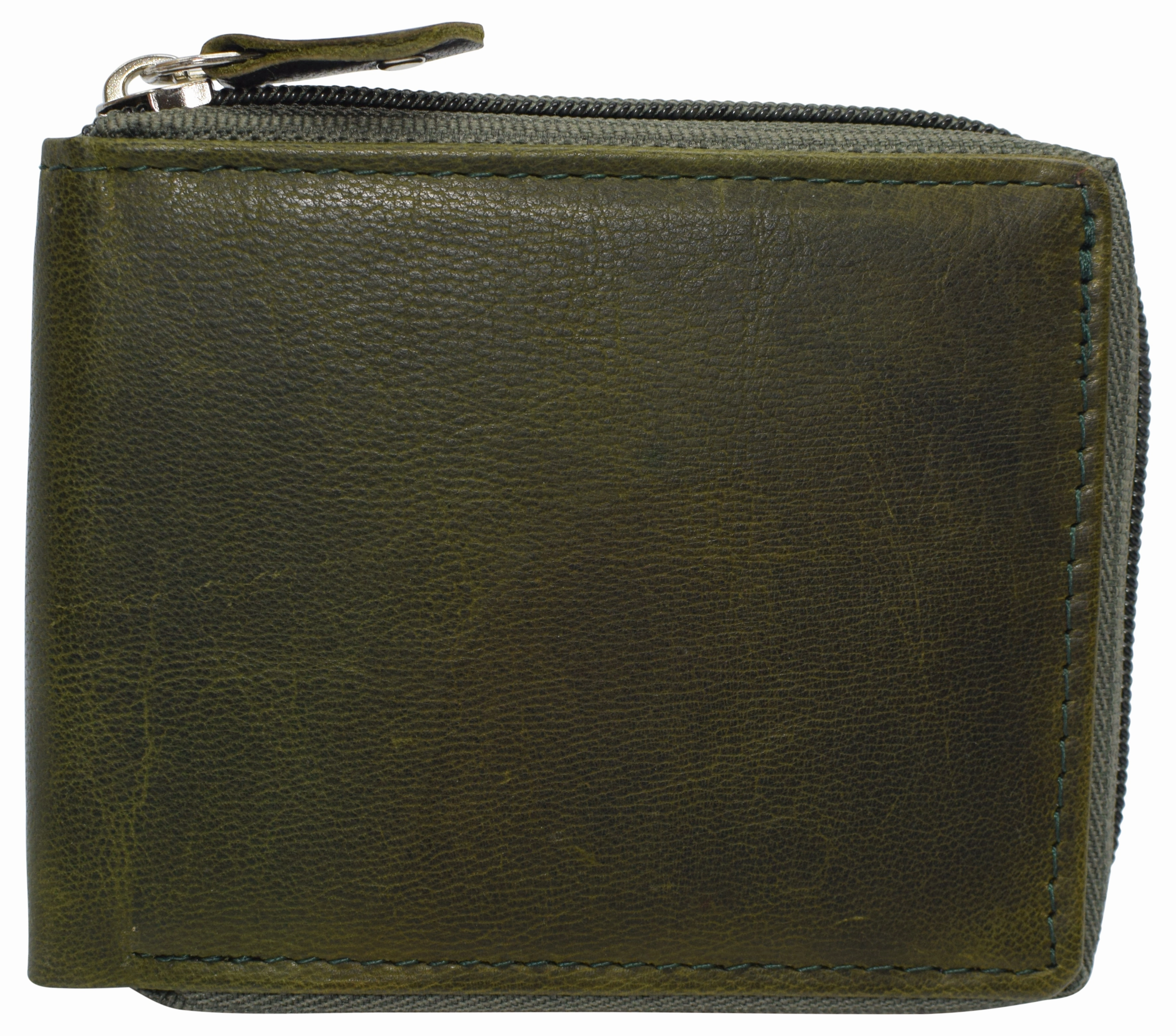 Hot Offer Event Clearance Savings Now Rfid Men'S Leather Zipper Wallet Zip Around Wallet Bifold Multi Card Holder Purse