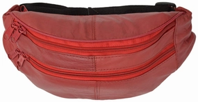 Special Deals Online Today Only Discount Alert Slim Design Leather Fanny Packs Many Colors 7310 (C)