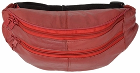 Special Deals Online Today Only Discount Alert Slim Design Leather Fanny Packs Many Colors 7310 (C)