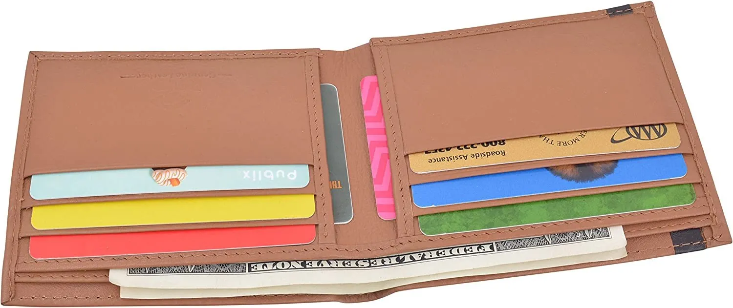 Cazoro Slim Wallet For Men Bifold Genuine Leather Rfid Blocking Minimalist Stylish Front Pocket Mens Wallets (Camel) Surprise Discount Today Shop Hot Deals