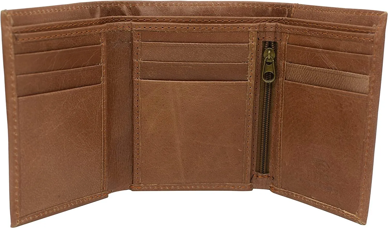 Swiss Marshall Rfid Blocking Trifold Credit Card Mens Genuine Leather Wallet W/Outside Id Window & Gift Box (Tan) Limited Time Sale