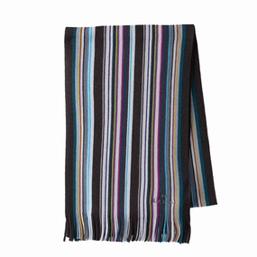 Grab It Fast Paul Smith Ps Scarf Multicolour Stripe Slate