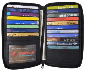 Swiss Marshal Rfid Blocking Premium Genuine Leather Long Zip Around Business & Credit Card Case Holder Bifold Wallet Sm-Rfid-P729 Best Price Today