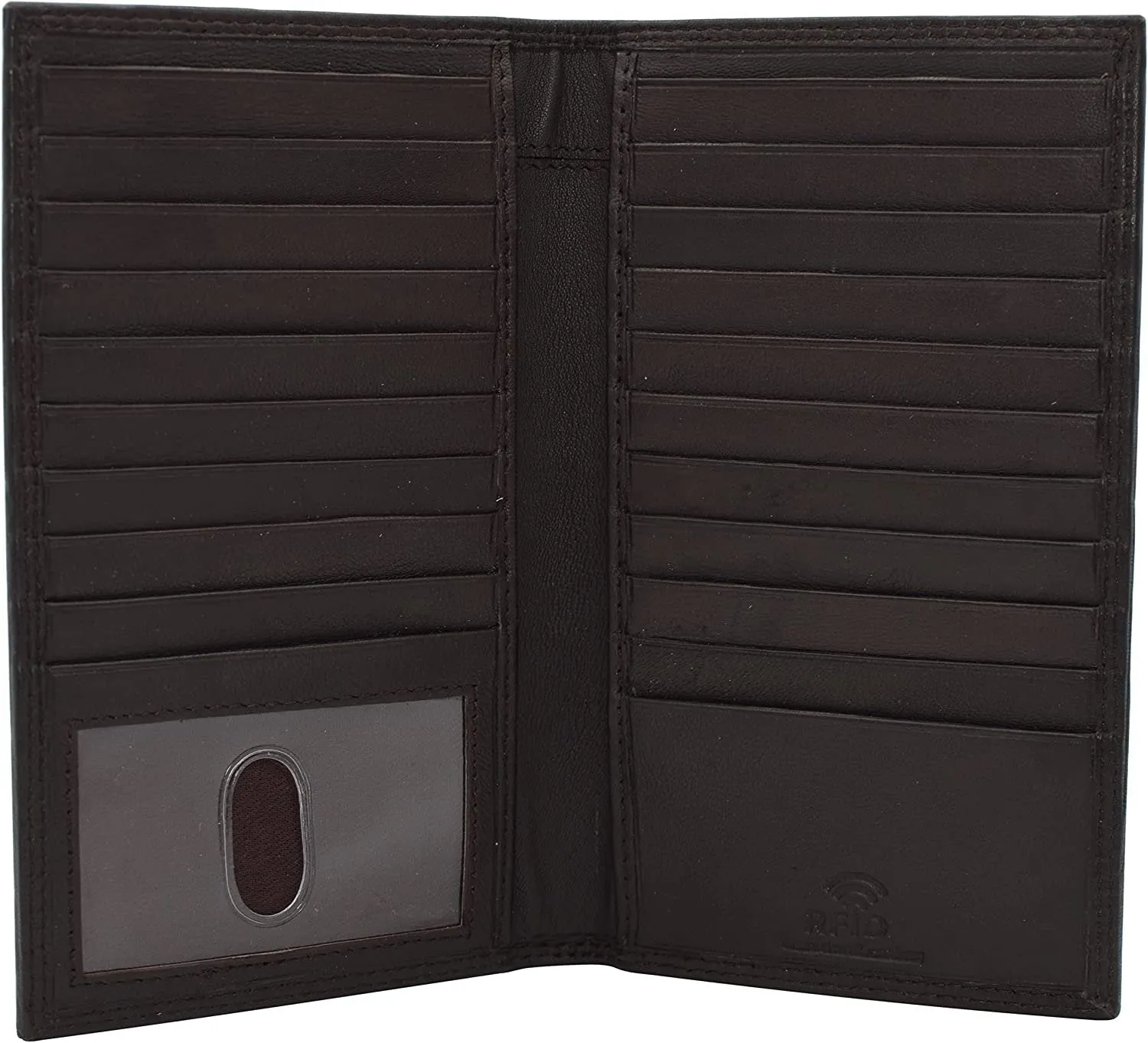Swiss Marshall Rfid Blocking Bifold Genuine Leather Credit Card Id Holder Long Wallet (Black) Save More Now