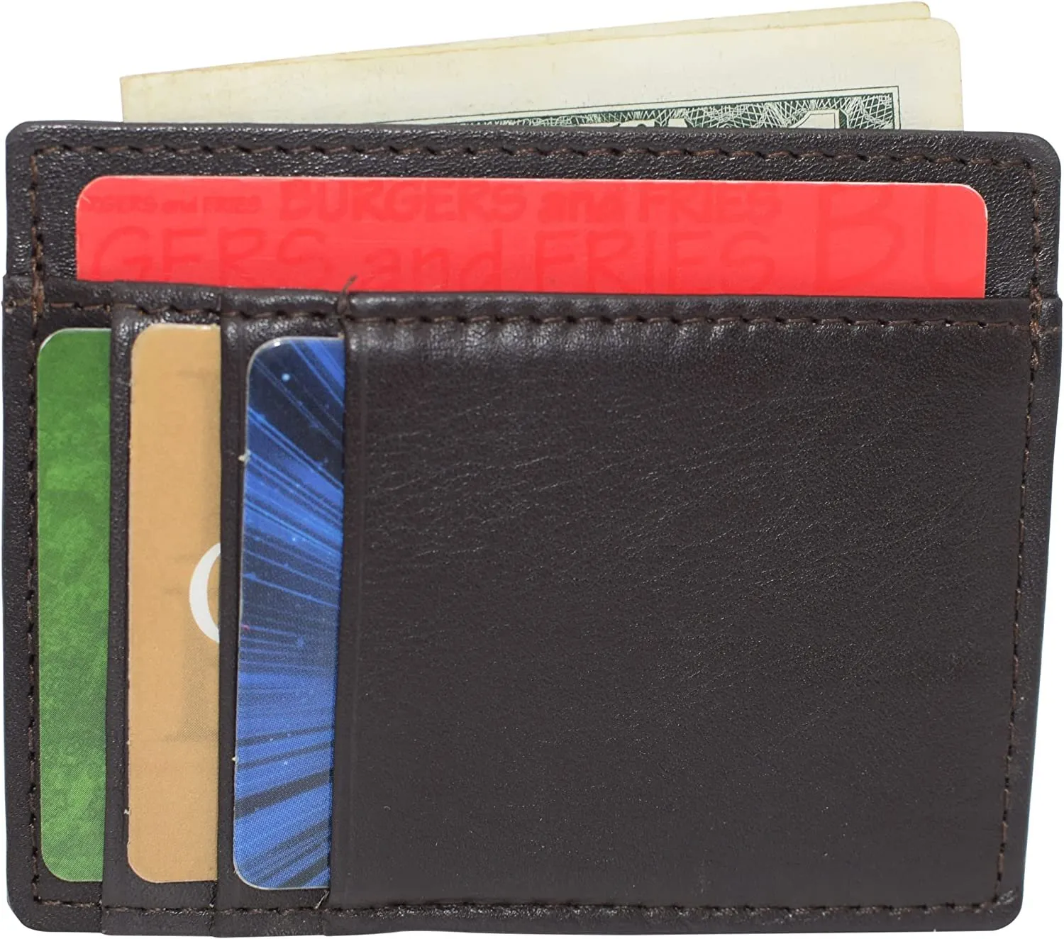 Daily Special Offer Swiss Marshall Rfid Blocking Front Pocket Leather Slim Credit Card Case Holder Wallet (Tan)