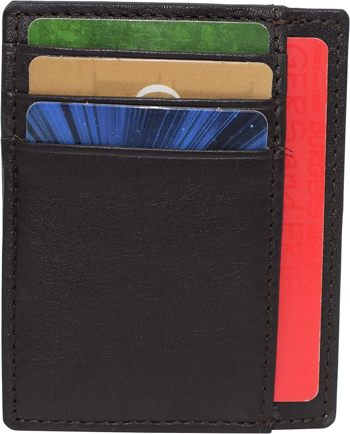 Price Slash Today Swiss Marshall Rfid Blocking Front Pocket Leather Slim Credit Card Case Holder Wallet (Tan)