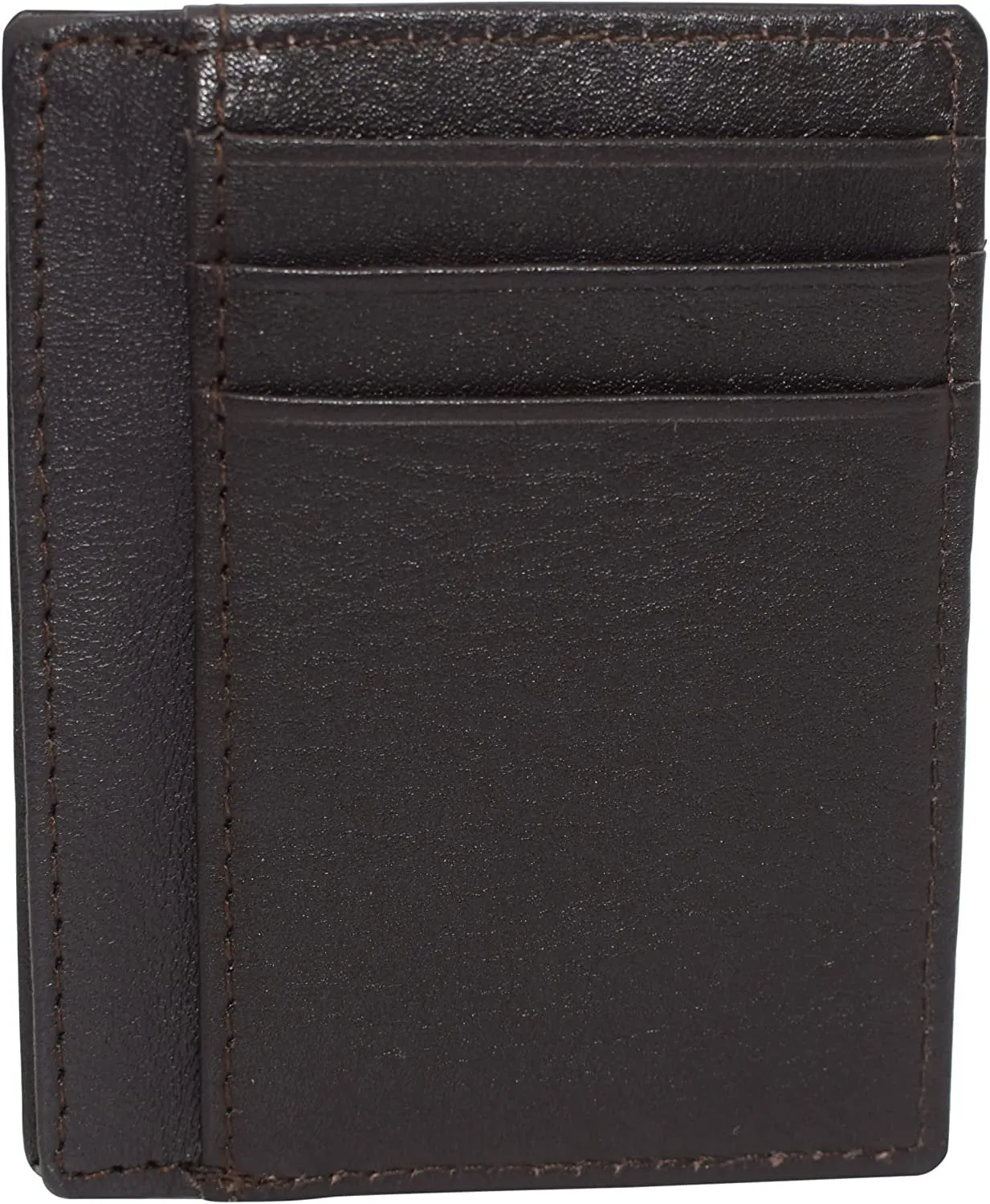 Swiss Marshall Rfid Blocking Front Pocket Leather Slim Credit Card Case Holder Wallet (Tan) Online Exclusive Deal Instant Savings Inside