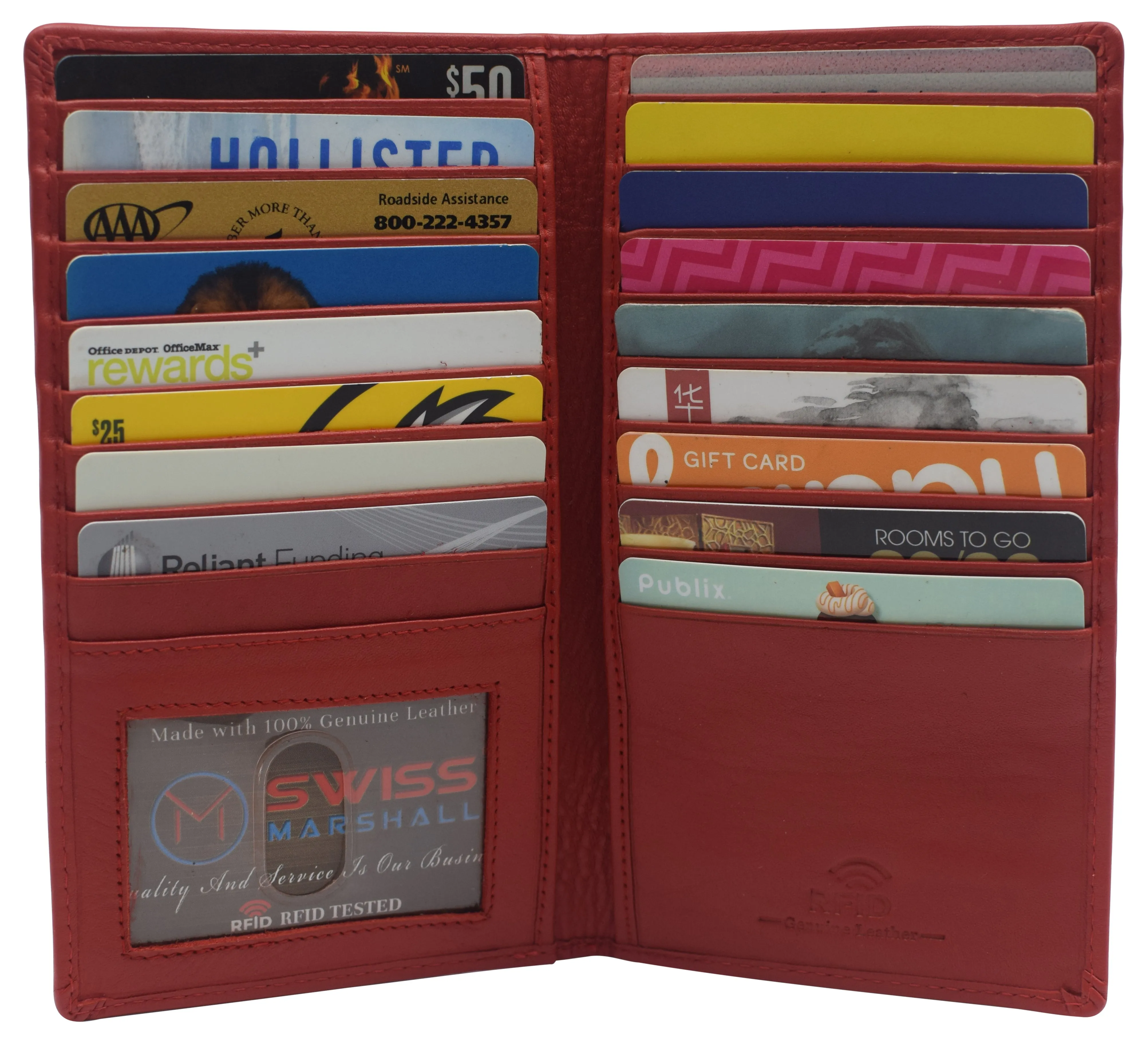 Swiss Marshall Rfid Blocking Genuine Leather Mens Long Id 17 Credit Card Security Wallet Colors Grab Your Hot Pick