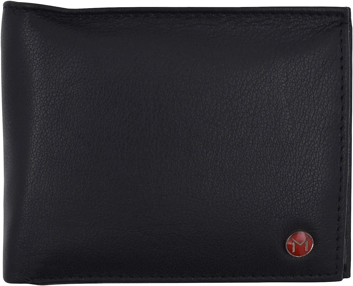 Exclusive Deal Inside Swiss Marshall Rfid Logo Mens Wallet Deluxe Capacity Passcase Bifold With Divided Bill Section (Black)