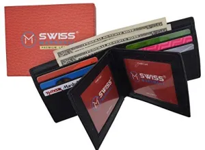 Big Price Drop Save Today Only Swiss Marshall Rfid Wallets For Men  Premium Quality MenS Leather Wallet  Black Bifold Wallet - Elegant Handcrafted Design  Large Storage Capacity  Deluxe Packaging
