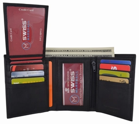 Swiss Marshall Men'S Rfid Blocking Premium Leather Removable Card/Id Holder Trifold Wallet Shop Save Big Surprise Discount Today