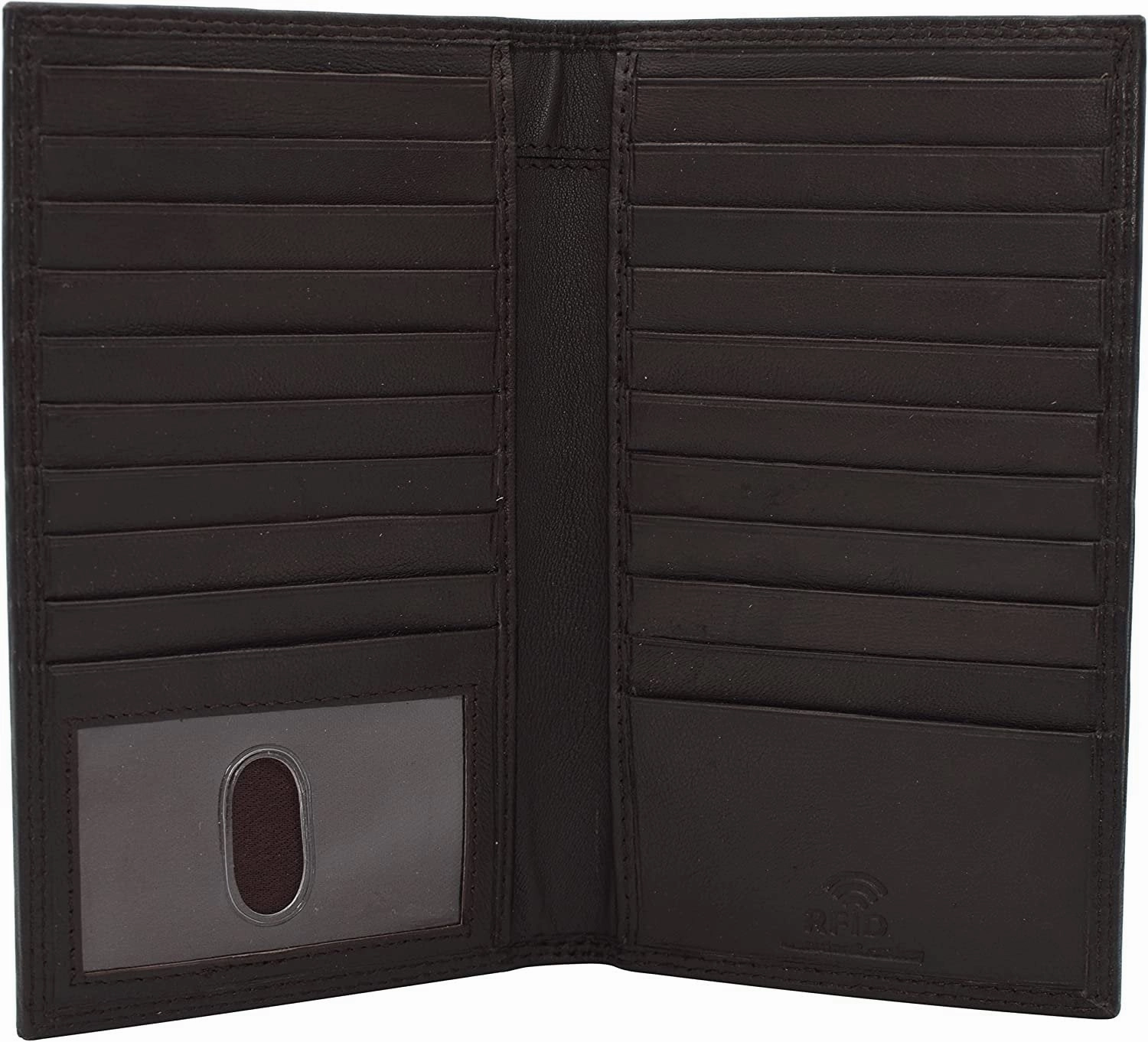 Swiss Marshall Rfid Blocking Bifold Genuine Leather Credit Card Id Holder Long Wallet (Black) Save More Now