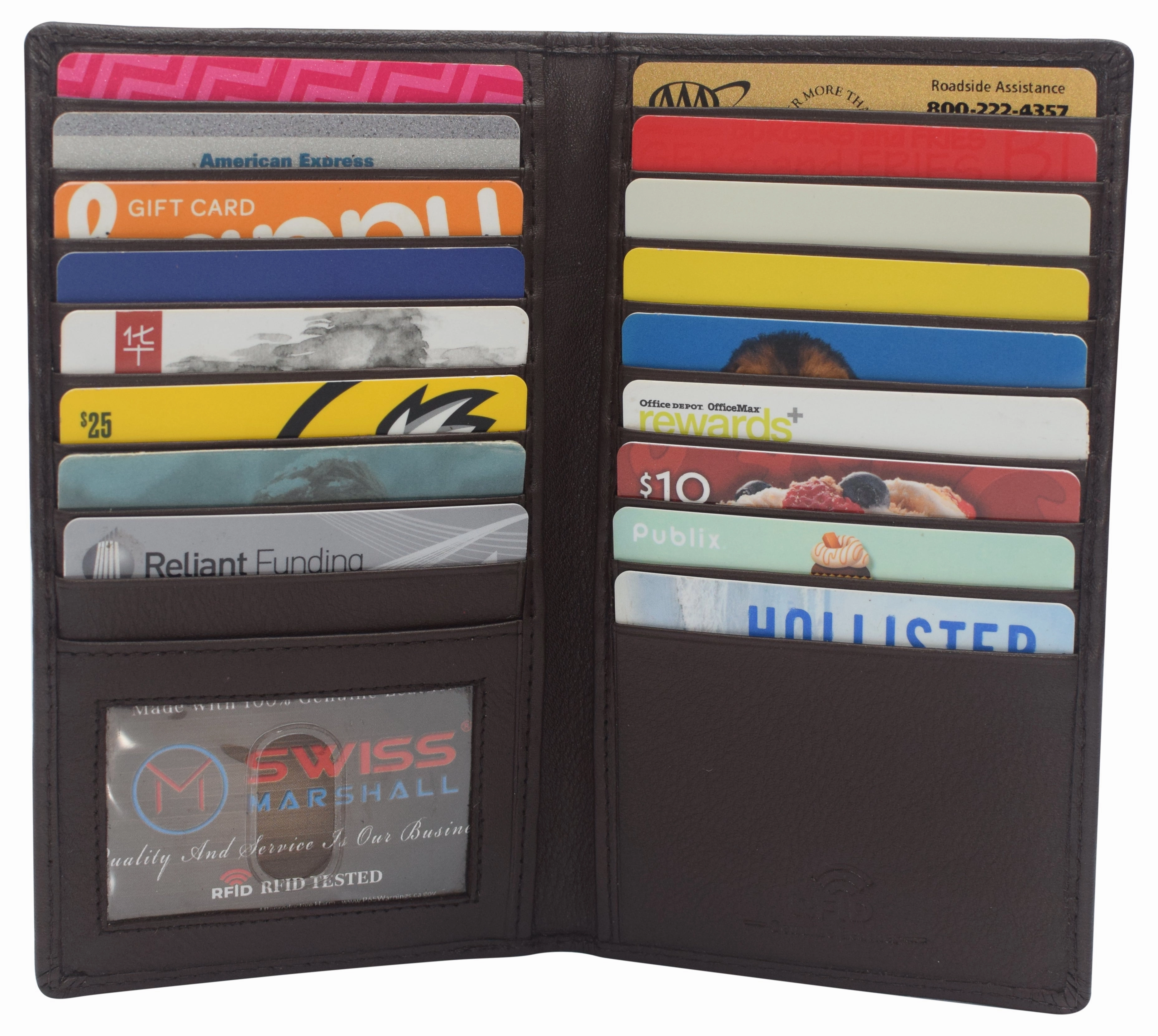 Flash Deal Alert Big Savings Event Swiss Marshall Rfid Blocking Genuine Leather Mens Long Id 17 Credit Card Security Wallet Colors