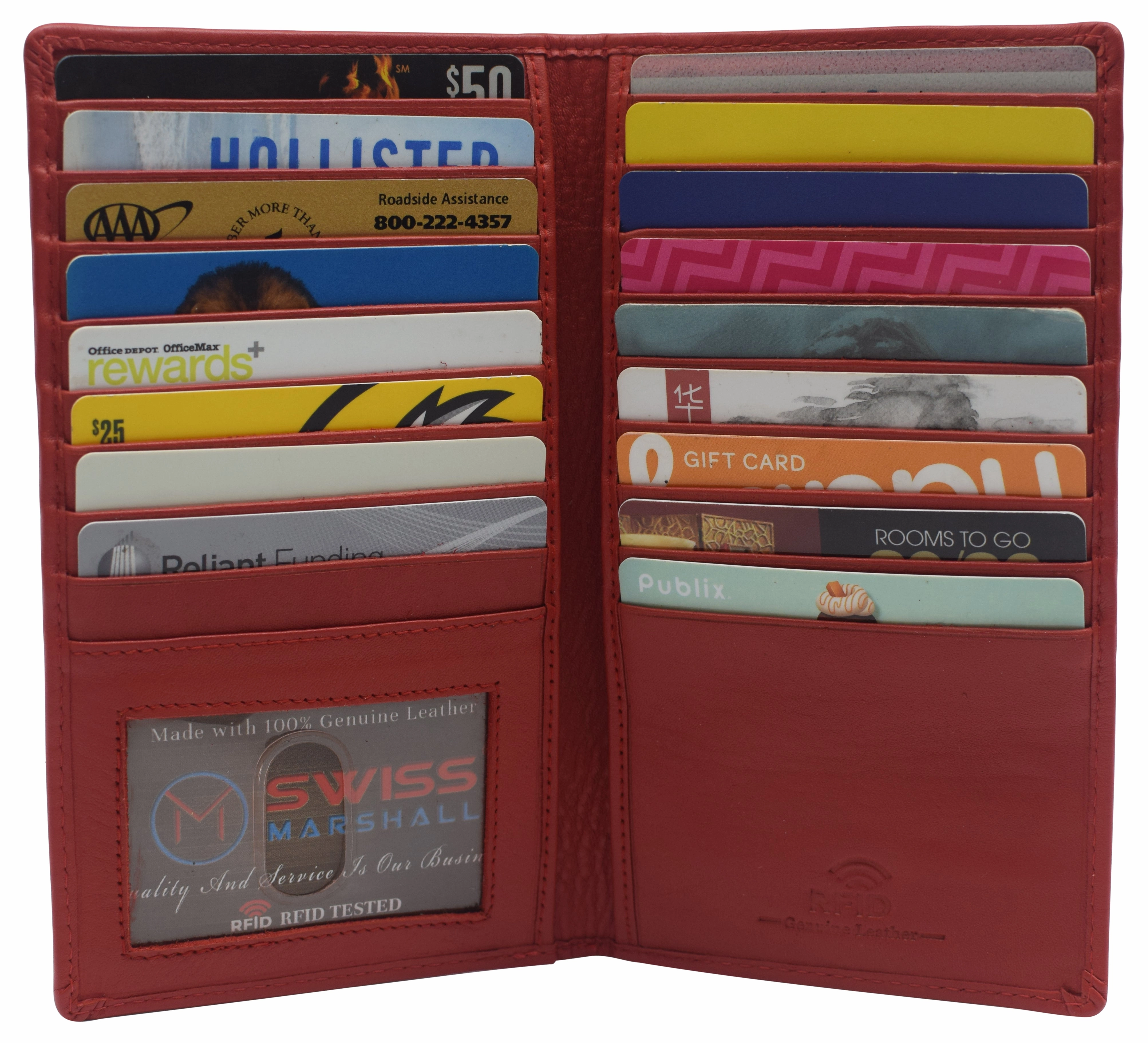 Swiss Marshall Rfid Blocking Genuine Leather Mens Long Id 17 Credit Card Security Wallet Colors Grab Your Hot Pick