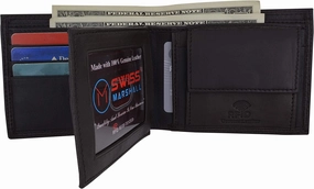 Swiss Marshall Rfid Blocking Men'S Bifold Premium Leather Credit Card Id Holder Wallet With Coin Pouch MustShop Sale