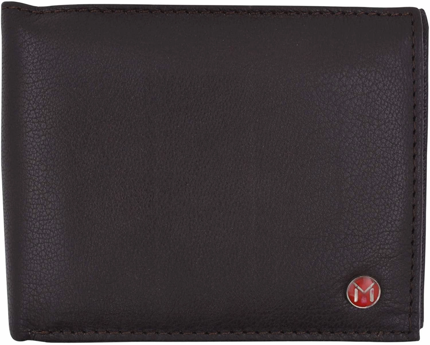 Swiss Marshall Rfid Logo Mens Wallet Deluxe Capacity Passcase Bifold With Divided Bill Section (Black) Shop Grab Savings Weekend Specials