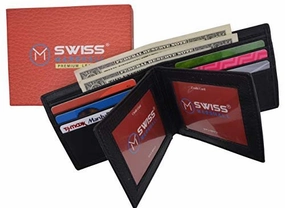 Clearance Event Alert Clearance Savings Now Swiss Marshall Rfid Wallets For Men  Premium Quality MenS Leather Wallet  Black Bifold Wallet - Elegant Handcrafted Design  Large Storage Capacity  Deluxe Packaging