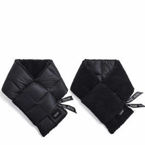 Trending Now Discount Daily Hot Deal Taion Reversible Mountain Down Boa Scarf Black / Black