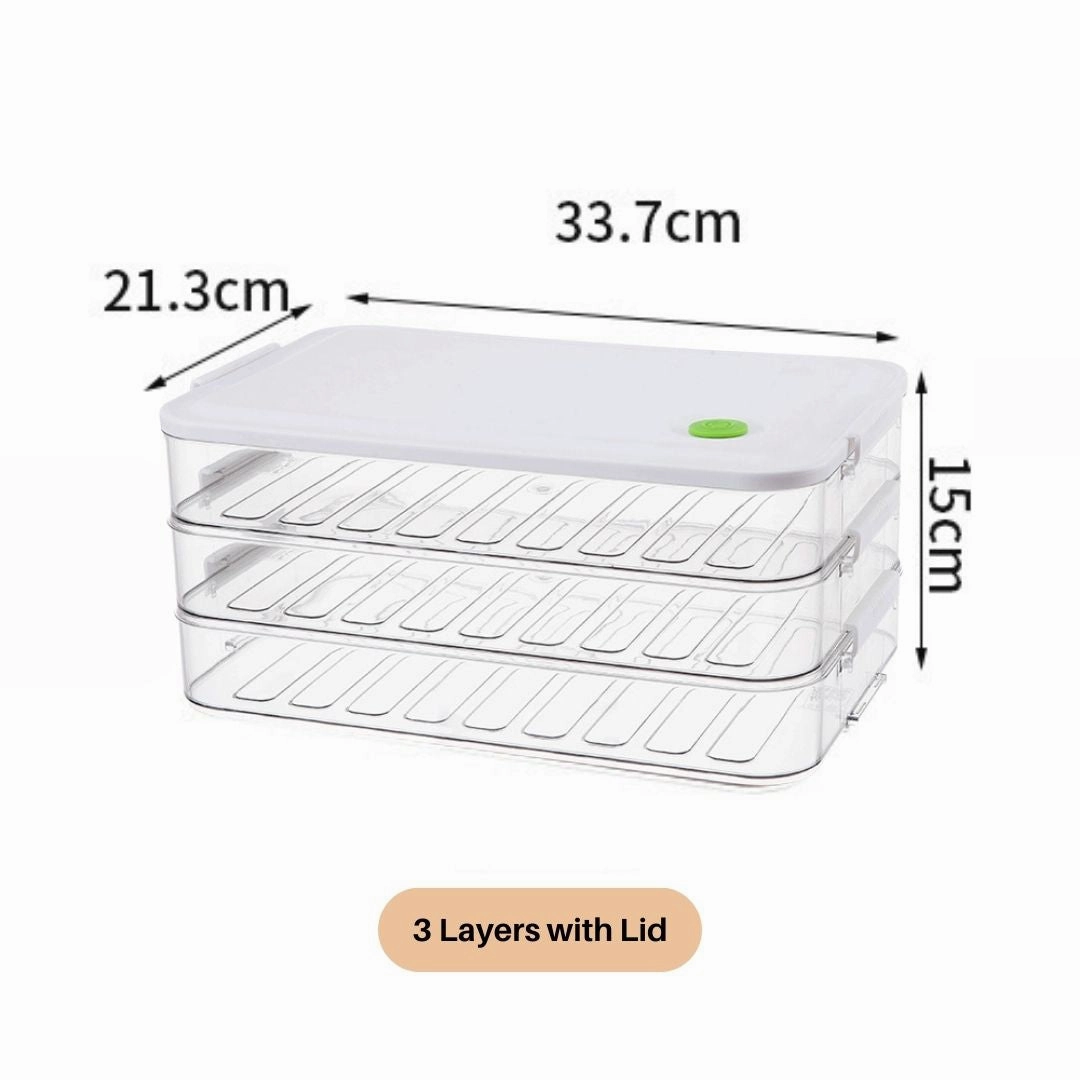 Terrafresh Home Multi-Layer Refrigerator Food Storage Containers with Lid