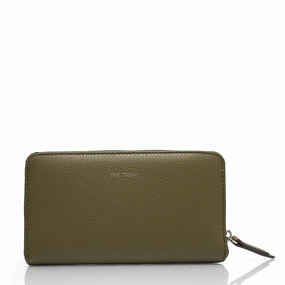 Price Slash Today The Trend Long Italian Leather Zippered Wallet