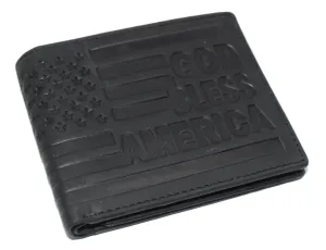 Distressed Vintage Leather Patriot American Flag Wallet -God Bless America Rfid Blocking Leather Us Flag Men'S Bifold Western Style Wallet Grab It Now Sale Ending Soon