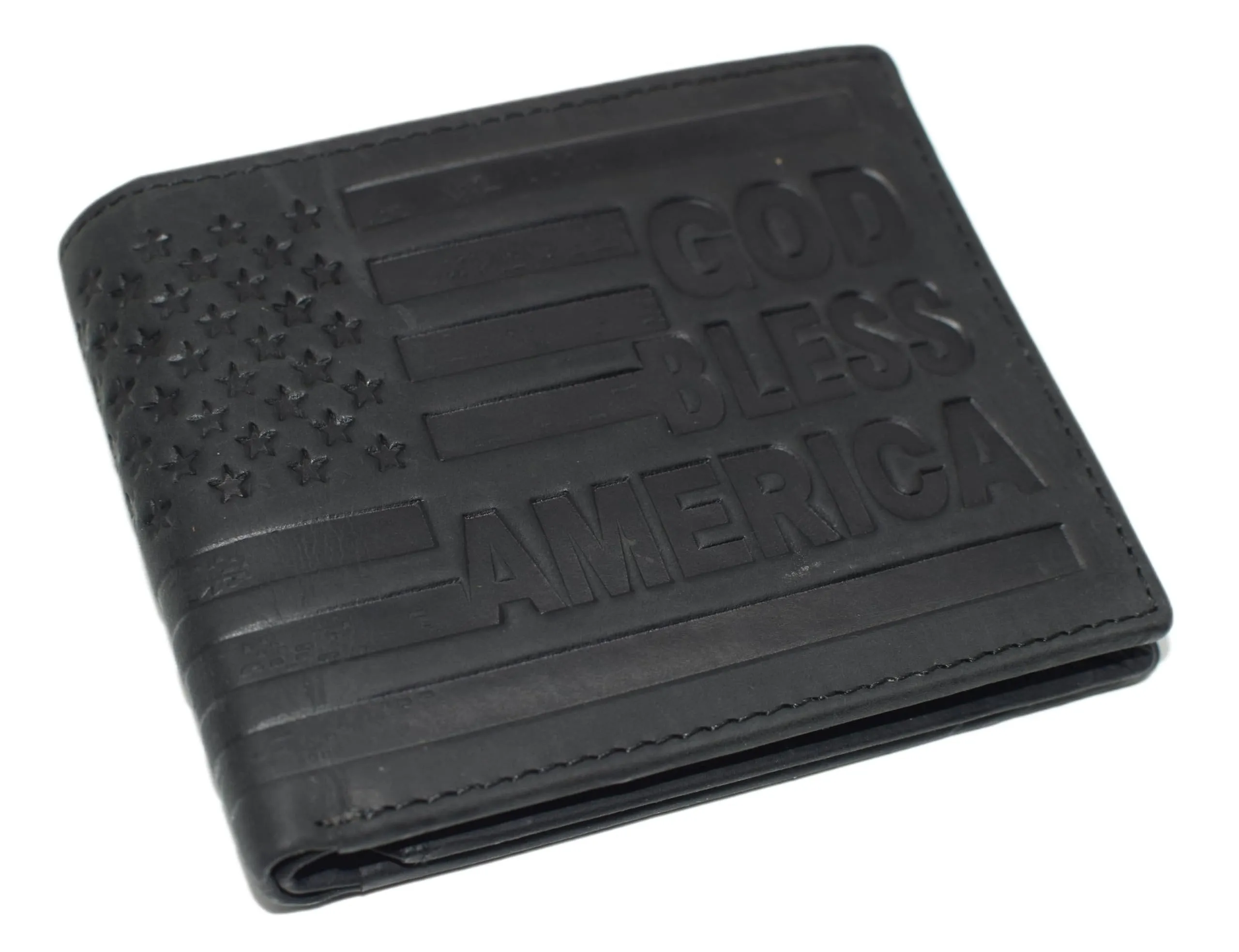 Distressed Vintage Leather Patriot American Flag Wallet -God Bless America Rfid Blocking Leather Us Flag Men'S Bifold Western Style Wallet Grab It Now Sale Ending Soon
