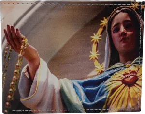 Printed Virgin Mary Rfid Blocking Bifold Genuine Leather Virgin Of Guadalupe Wallet With Gift Box For Men (Virgin Mary) Clearance Event Today Dont Miss This Deal