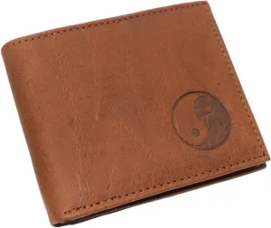 Online Exclusive Offer Marshal Real Leather Yinyang Bifold Trifold Wallet Rfid Blocking Wallets For Men (Bifold)
