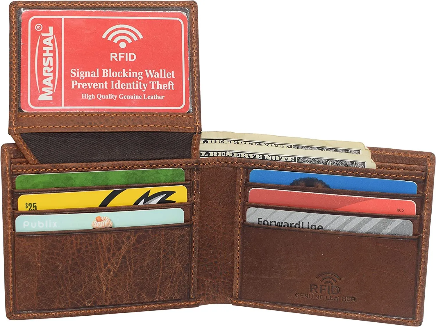 Surprise Offer Now Todays Trending Deals Jesus Fish Men'S Rfid Blocking Genuine Leather Bifold Trifold Ichthys Wallet (Bifold)
