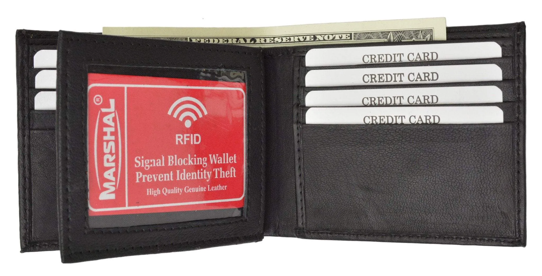 Rfid Blocking Premium Soft Leather Men'S Multi Card Compact Center Flip Bifold Wallet Rfid P 52 (C) Big Sale Today Instant Savings Inside