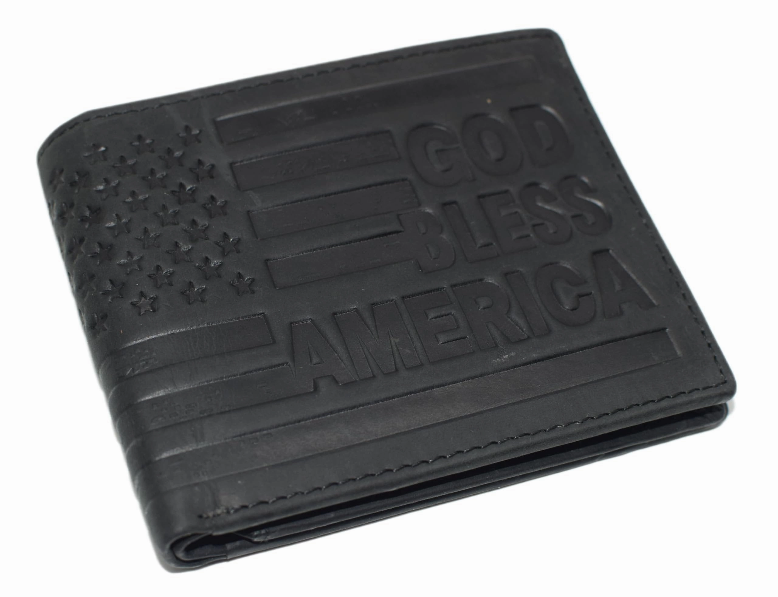 Distressed Vintage Leather Patriot American Flag Wallet -God Bless America Rfid Blocking Leather Us Flag Men'S Bifold Western Style Wallet Dont Miss This Steal Exclusive Savings Event