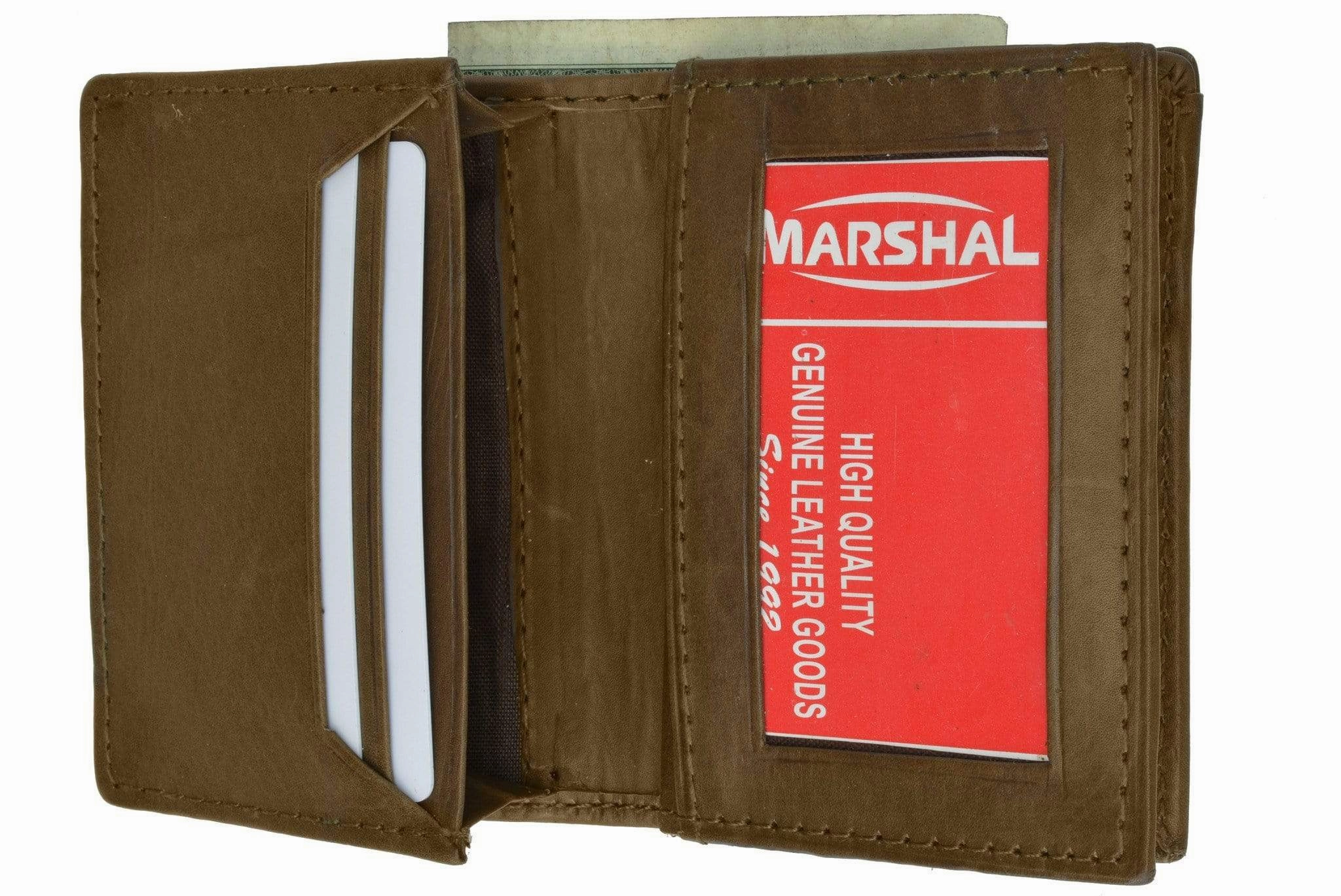 Genuine Leather New Design Slim Bi-Fold Id Wallet With Expandable Pocket For Business Cards Credit Cards With Middle Flap 1157 Dont Miss These Savings Exclusive Holiday Deal