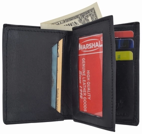 Save Today Event Special Deals Online Genuine Leather New Design Slim Bi-Fold Id Wallet With Expandable Pocket For Business Cards Credit Cards With Middle Flap 1157