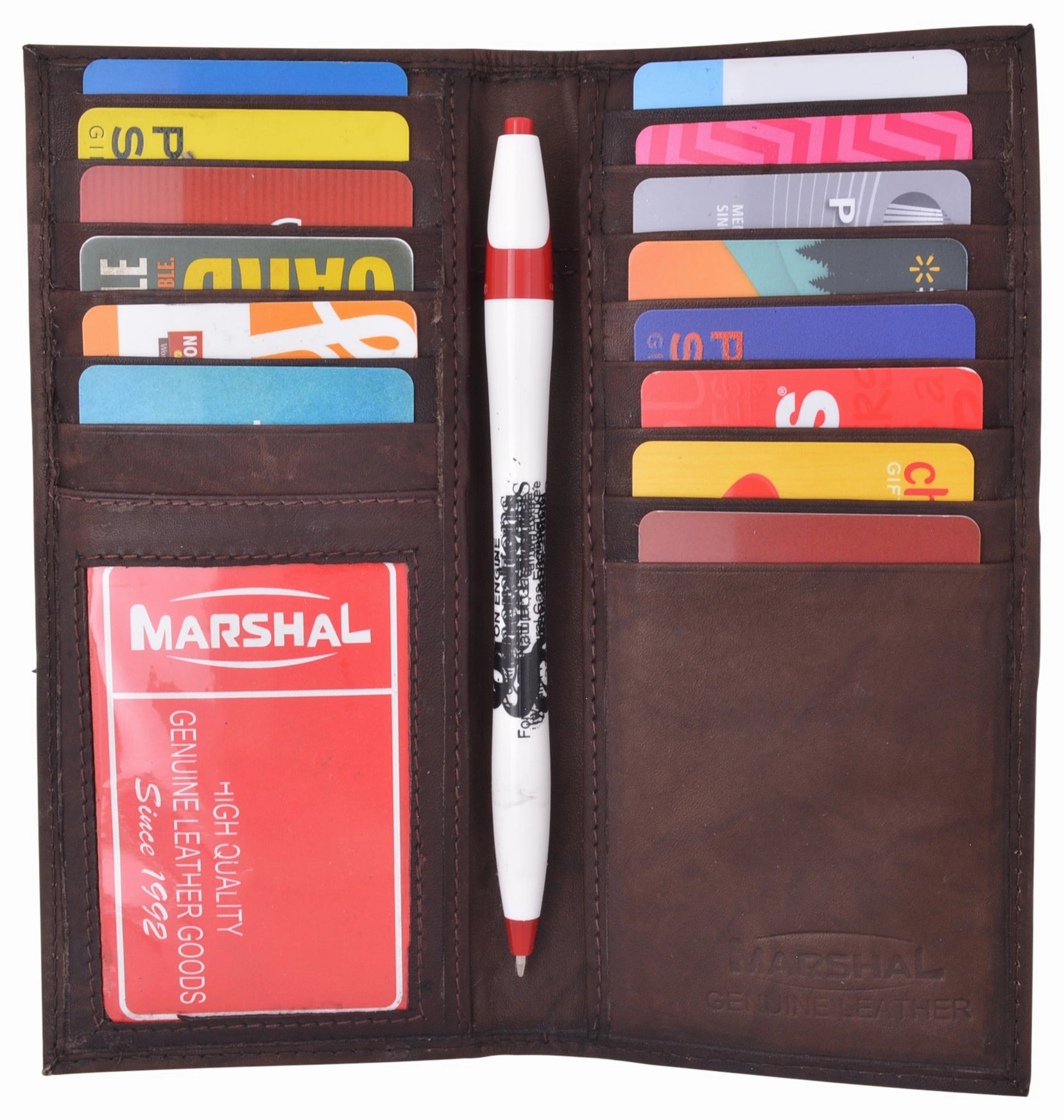 Today Only Hot Pick Grab It Fast Slim Leather Id/Credit Card Holder Long Wallet With Pen Holder
