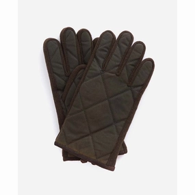 Save Big Today Barbour Winterdale Mens Gloves - Olive/Brown