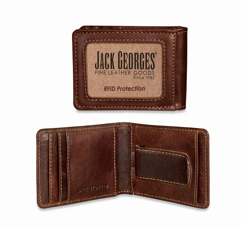 Jack Georges Bi-Fold Money Clip Wallet Todays Hot Savings