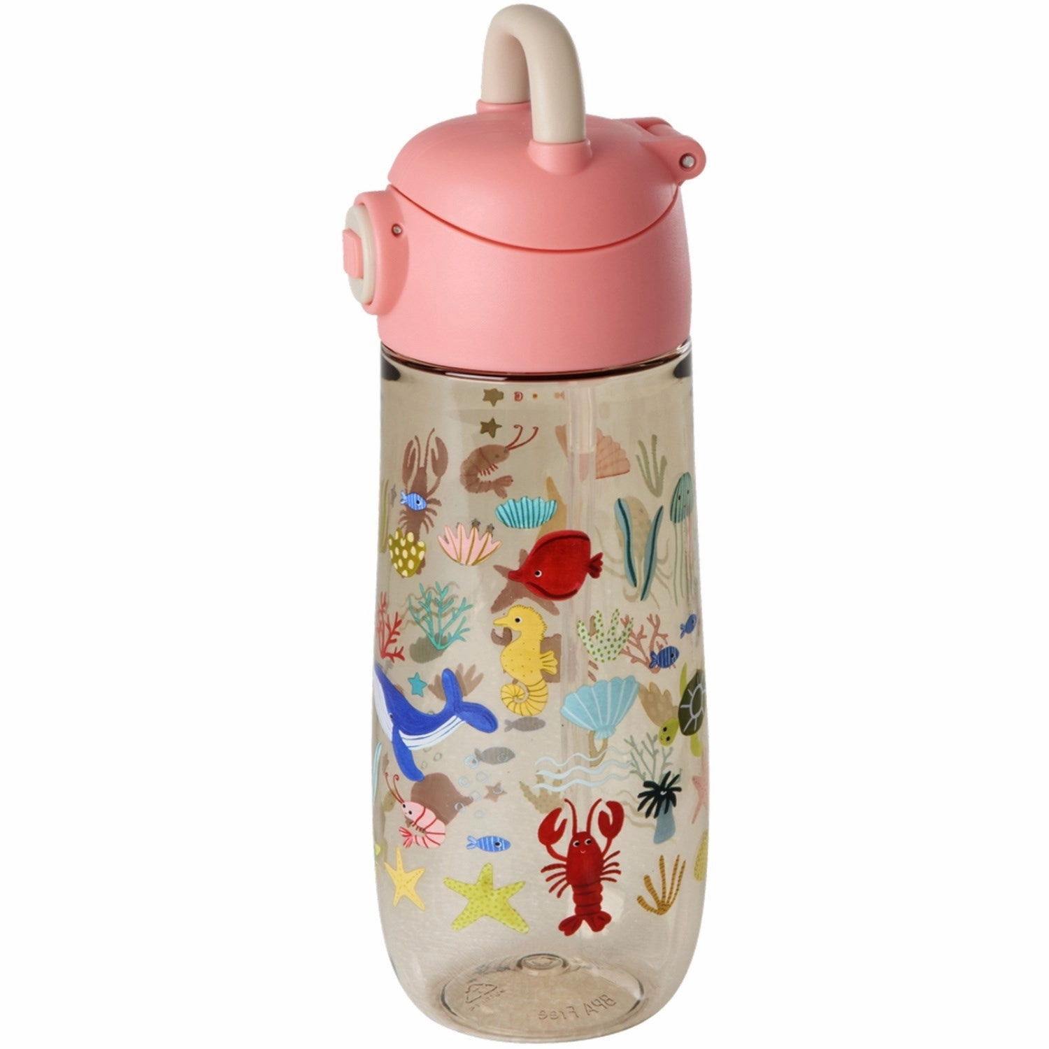 Hot Offer Ending Soon Flash Sale Alert Rice Coral Ocean Print Plastic Kids Drinking Bottle 550 Ml