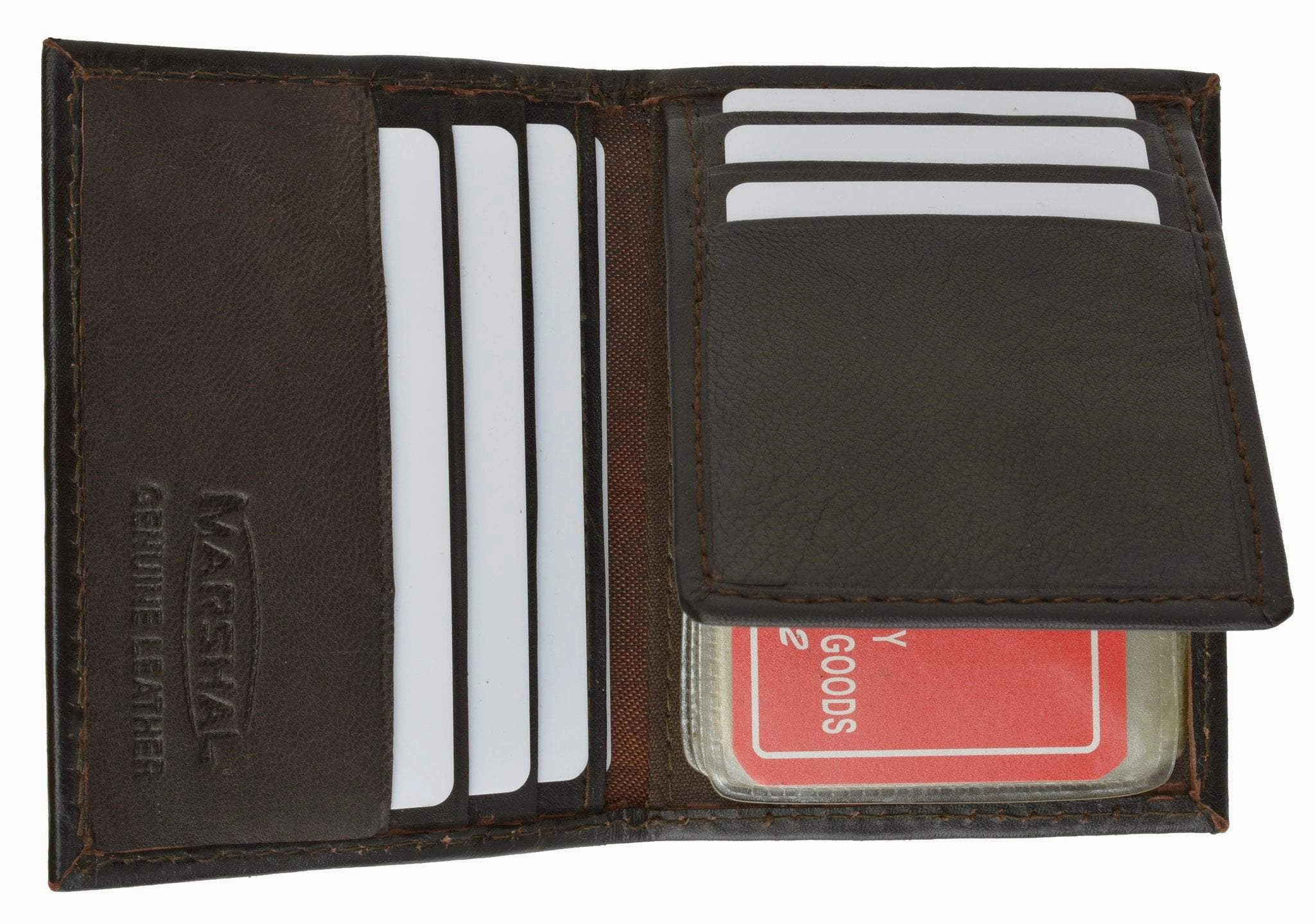 Today Only Savings Small Mens Lambskin Leather Bifold Credit Card Holder With Flap Up 73 (C)