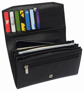 Exclusive Online Deal Today Only Hot Sale Womens Genuine Leather Wallets Rfid Blocking Accordion Trifold Card Holder Ladies Phone Clutch