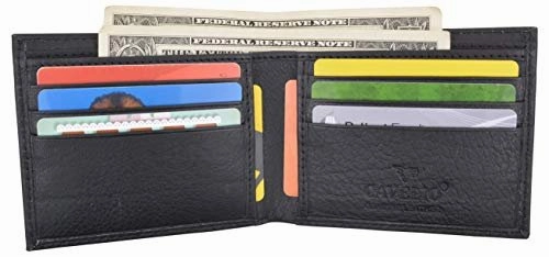 Dont Miss This Steal Cavelio Premium Leather Men'S Slim Thin Classic Bifold Wallet