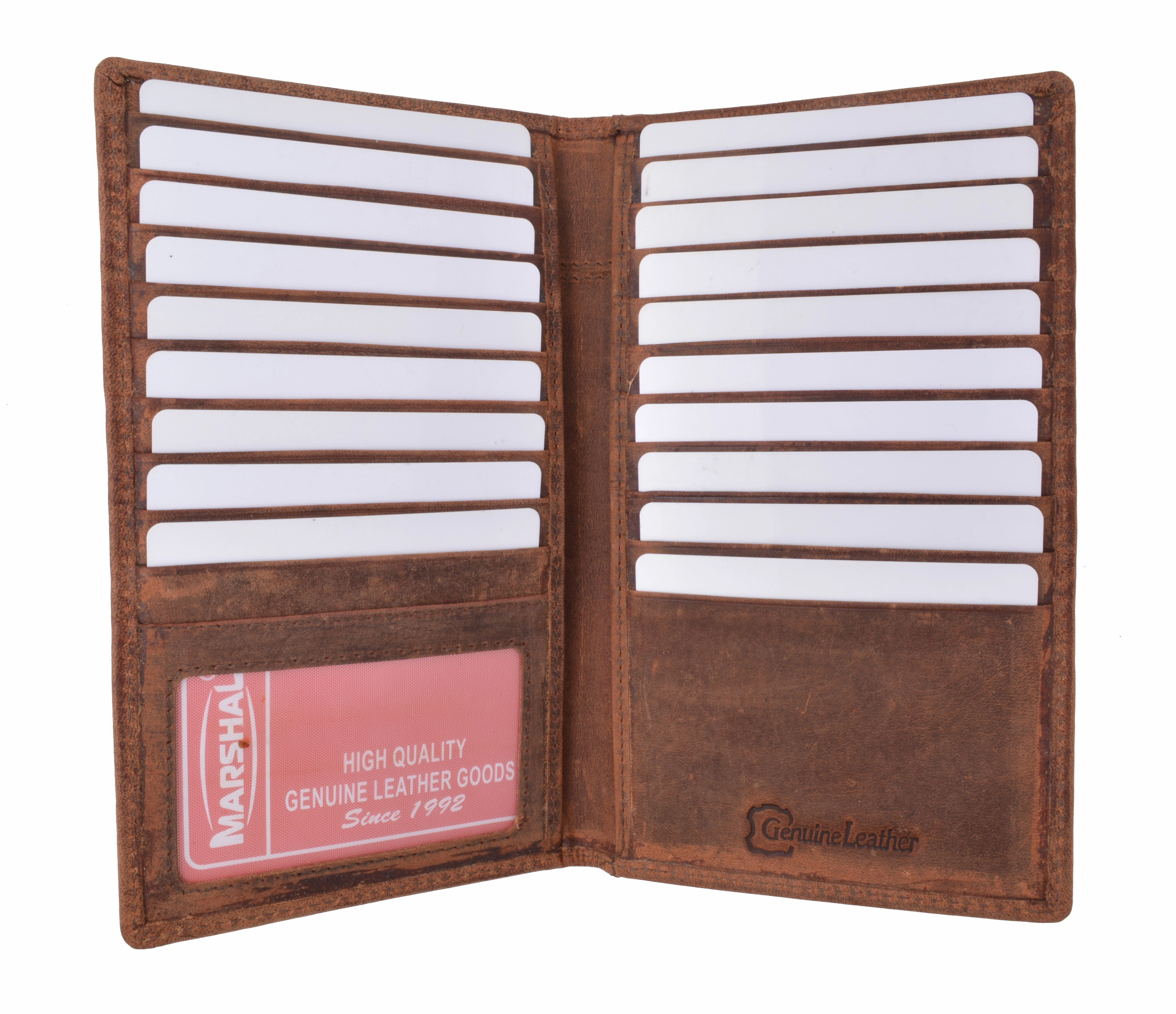 Sweet Deal Inside Rfid Blocking Bifold Credit Card Id Holder Hunter Leather Wallet For Men & Women