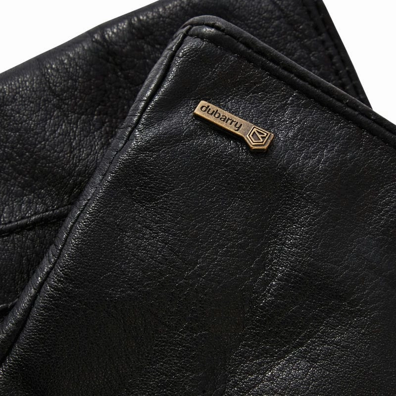Dubarry Sheehan Ladies Leather Cashmere Lined Gloves - Black Today Only Offer