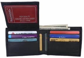 Mens Lambskin Leather Bifold Wallet With Id Flap 1183 Unmissable Deal Today