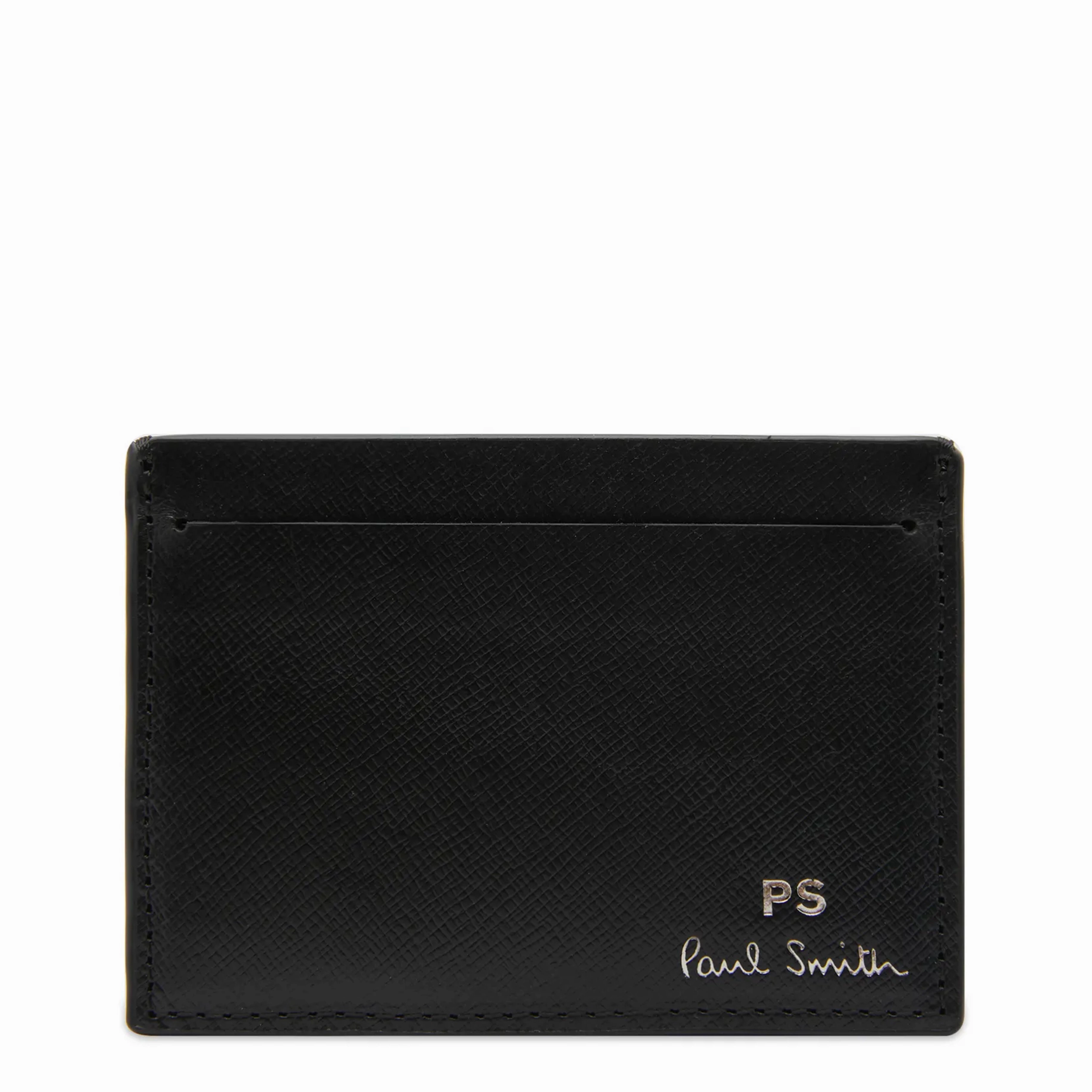 Paul Smith Leather Credit Card Wallet Black Save Today Only