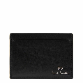 Paul Smith Leather Credit Card Wallet Black Save Today Only